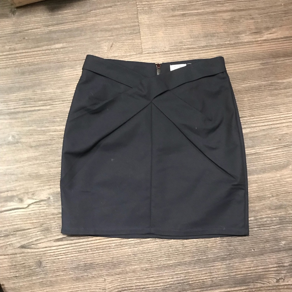 High-waisted Navy Skirt